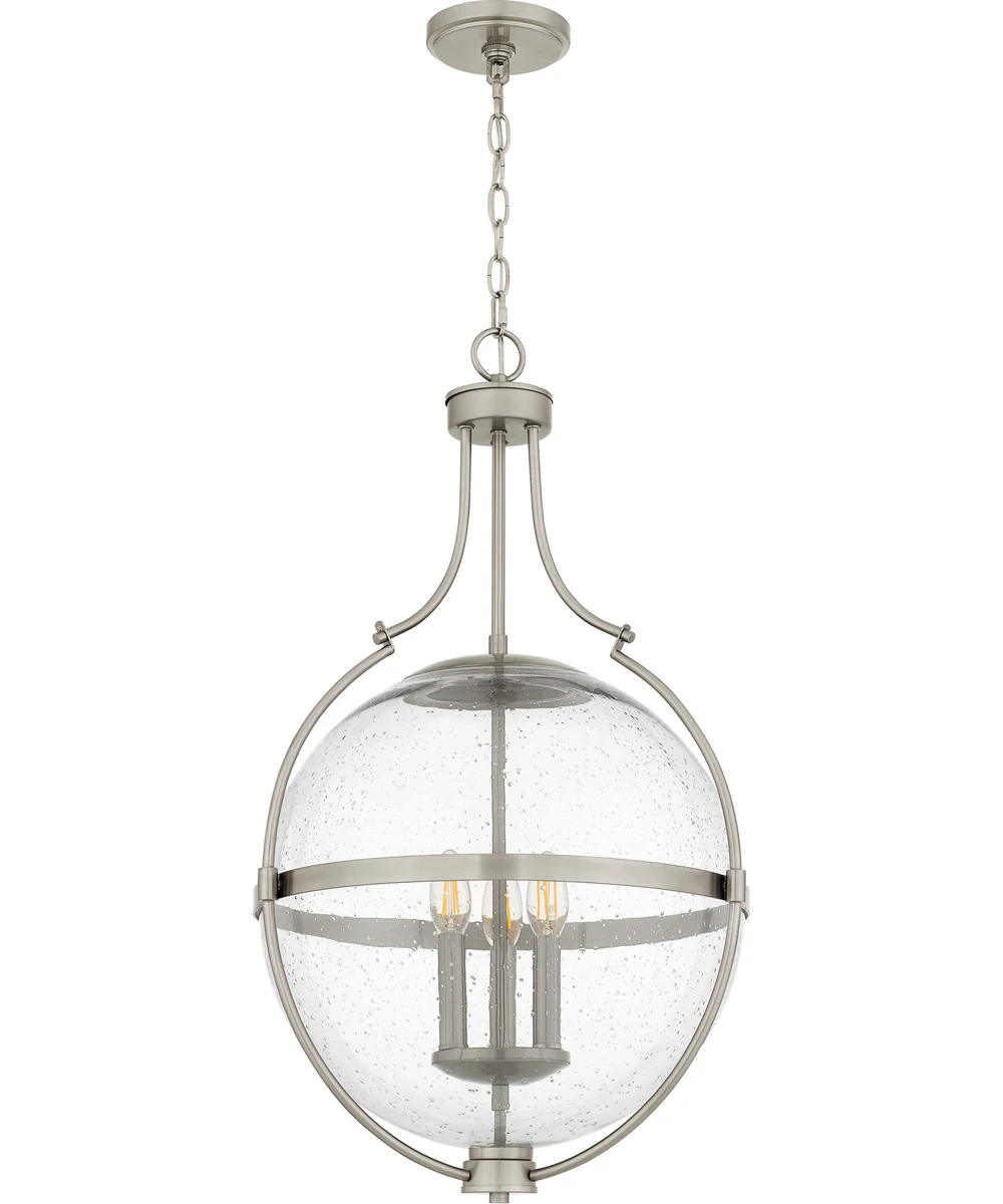 Quoizel Pendant Large 3-light Pendant Brushed Nickel - Image 2