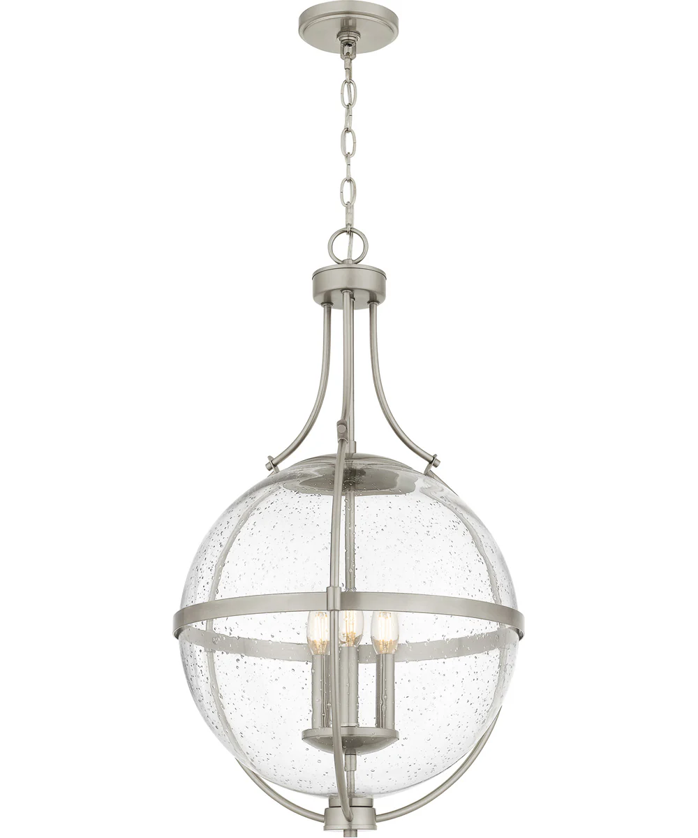 Quoizel Pendant Large 3-light Pendant Brushed Nickel - Image 4