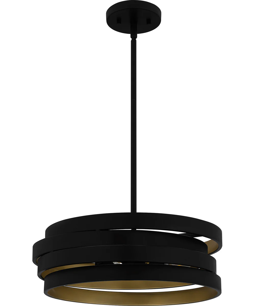 Quoizel Pendant Large 3-light Pendant Matte Black - Image 2