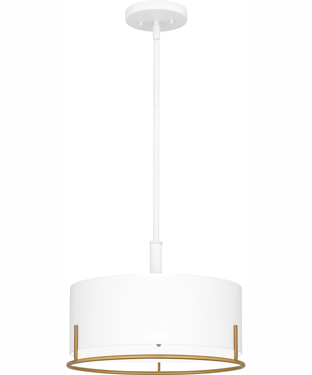 Quoizel Pendant Large 3-light Pendant White