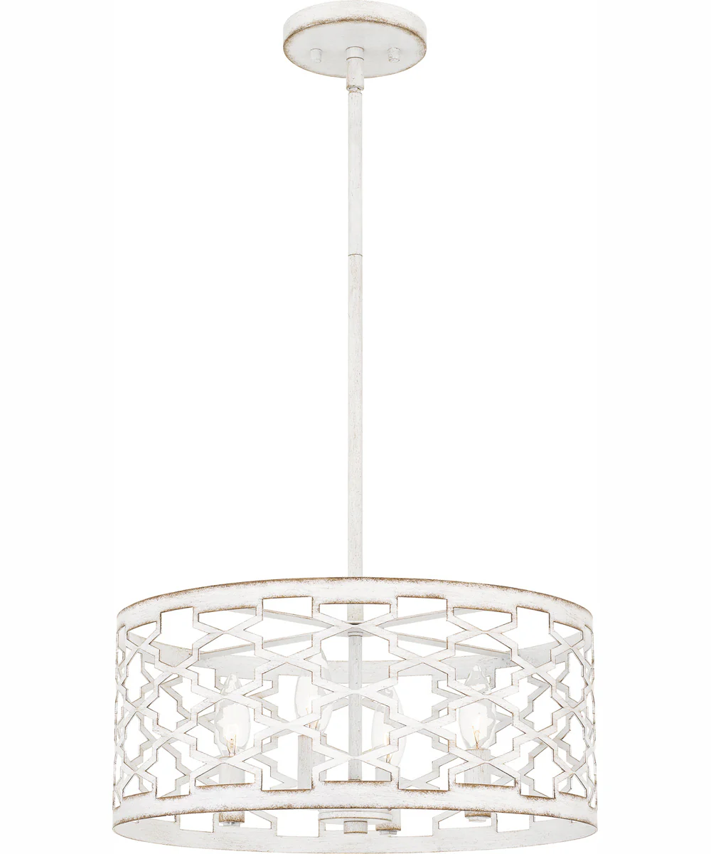 Quoizel Pendant Large 4-light Pendant Antique White