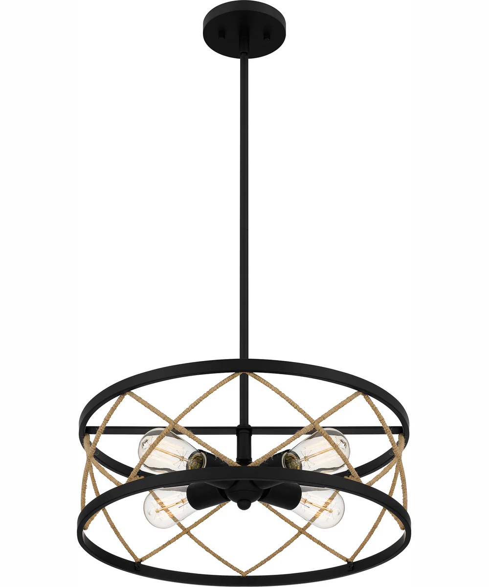 Quoizel Pendant Large 4-light Pendant Matte Black - Image 5