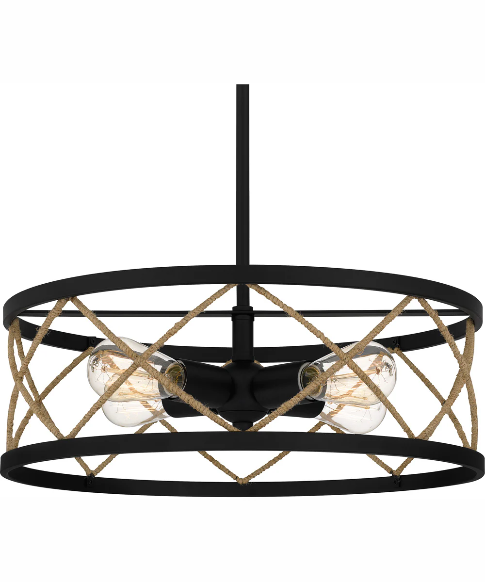 Quoizel Pendant Large 4-light Pendant Matte Black - Image 6