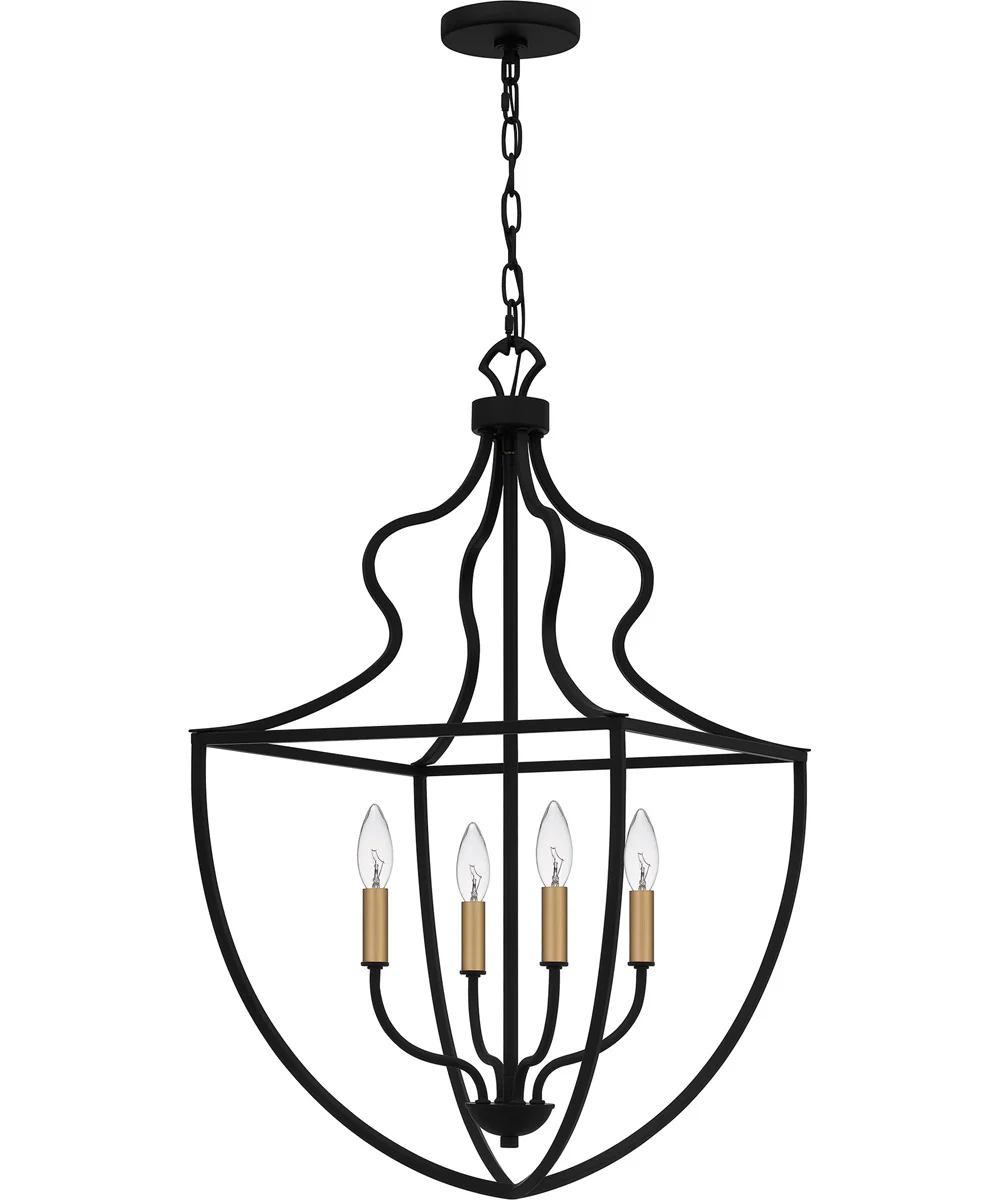 Quoizel Pendant Large 4-light Pendant Matte Black - Image 2