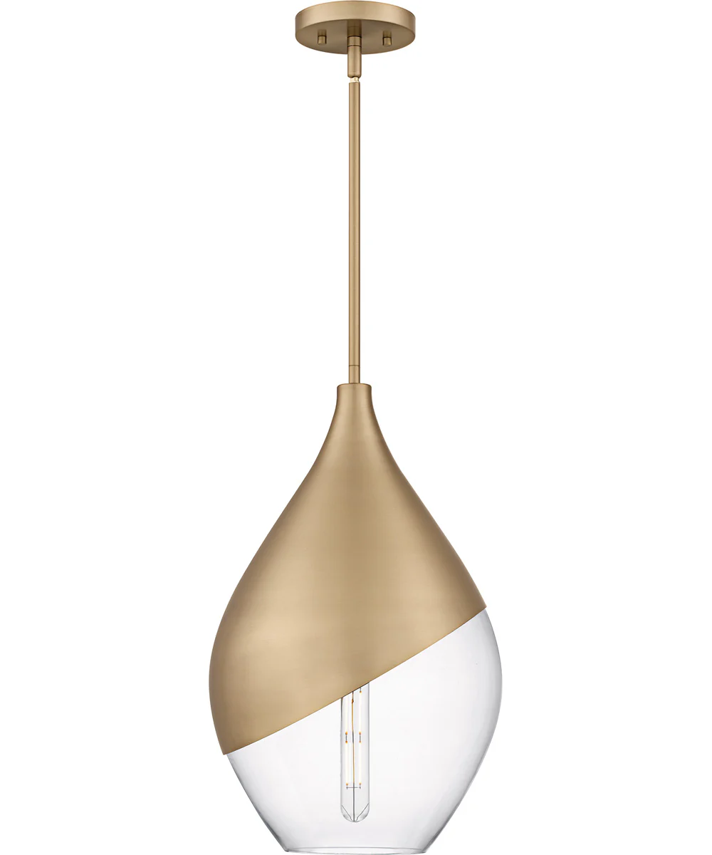 Drover 1-Light 12"W Bronze Gold Pendant Ceiling Light - Image 3