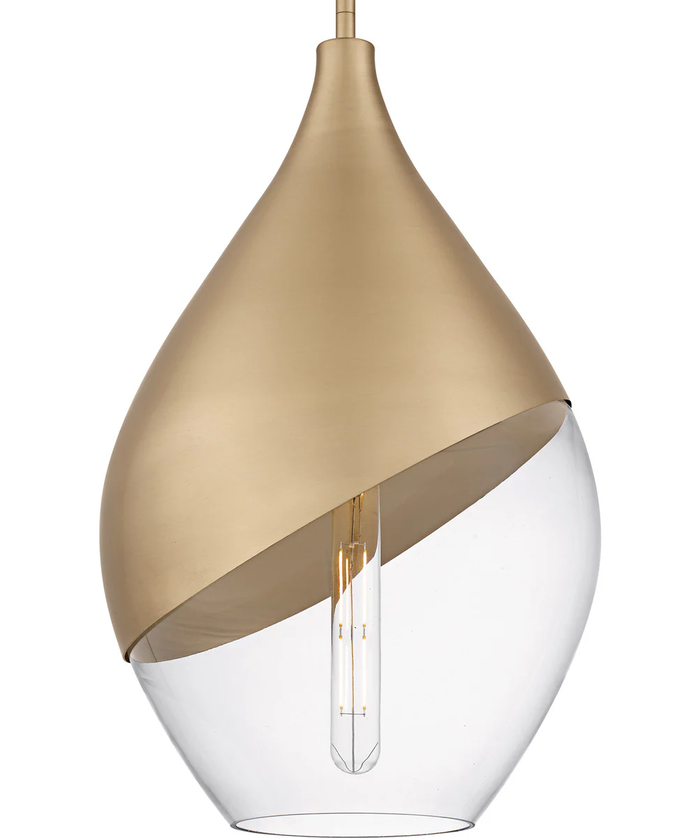 Drover 1-Light 12"W Bronze Gold Pendant Ceiling Light - Image 5