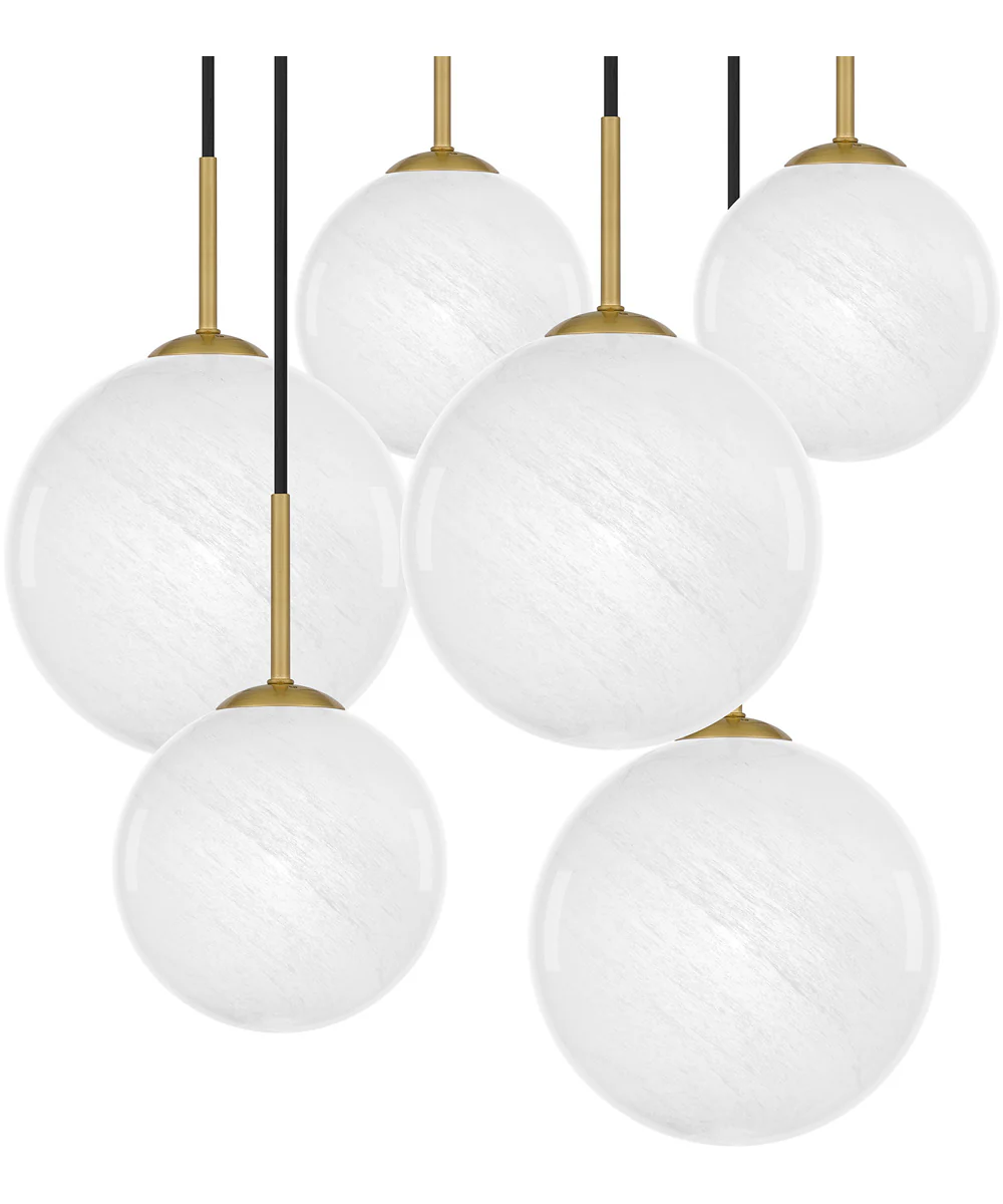 Quoizel Semi-Flush Mount 6-light Pendant Aged Brass - Image 5