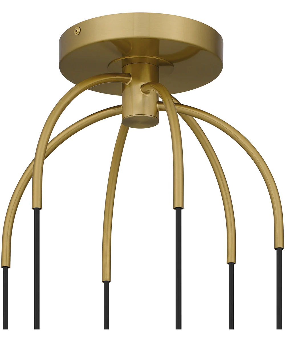Quoizel Semi-Flush Mount 6-light Pendant Aged Brass - Image 6