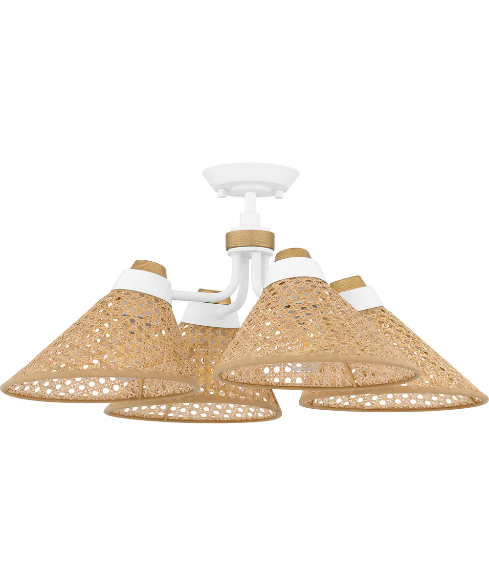 Quoizel Semi-Flush Mount Extra Large 4-light Semi Flush Mount Matte White - Image 2