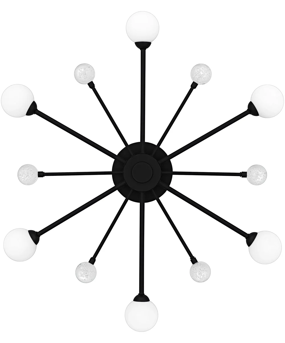 Quoizel Semi-Flush Mount Extra Large 6-light Semi Flush Mount Matte Black - Image 4
