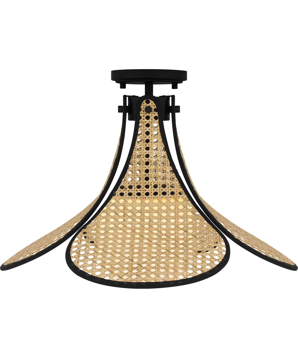 Quoizel Semi-Flush Mount Large 1-light Semi Flush Mount Matte Black - Image 3