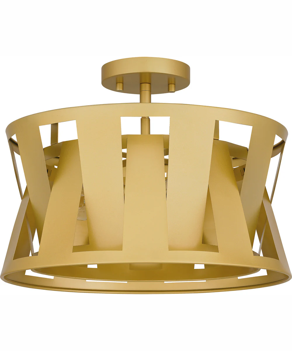 Quoizel Semi-Flush Mount Large 3-light Semi Flush Mount Soft Gold - Image 3