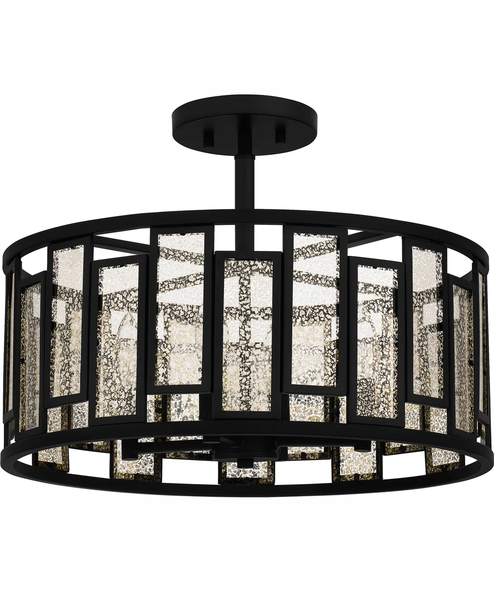 Quoizel Semi-Flush Mount Large 4-light Semi Flush Mount Matte Black - Image 3