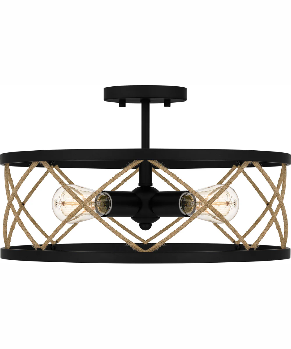 Quoizel Semi-Flush Mount Large 4-light Semi Flush Mount Matte Black - Image 4