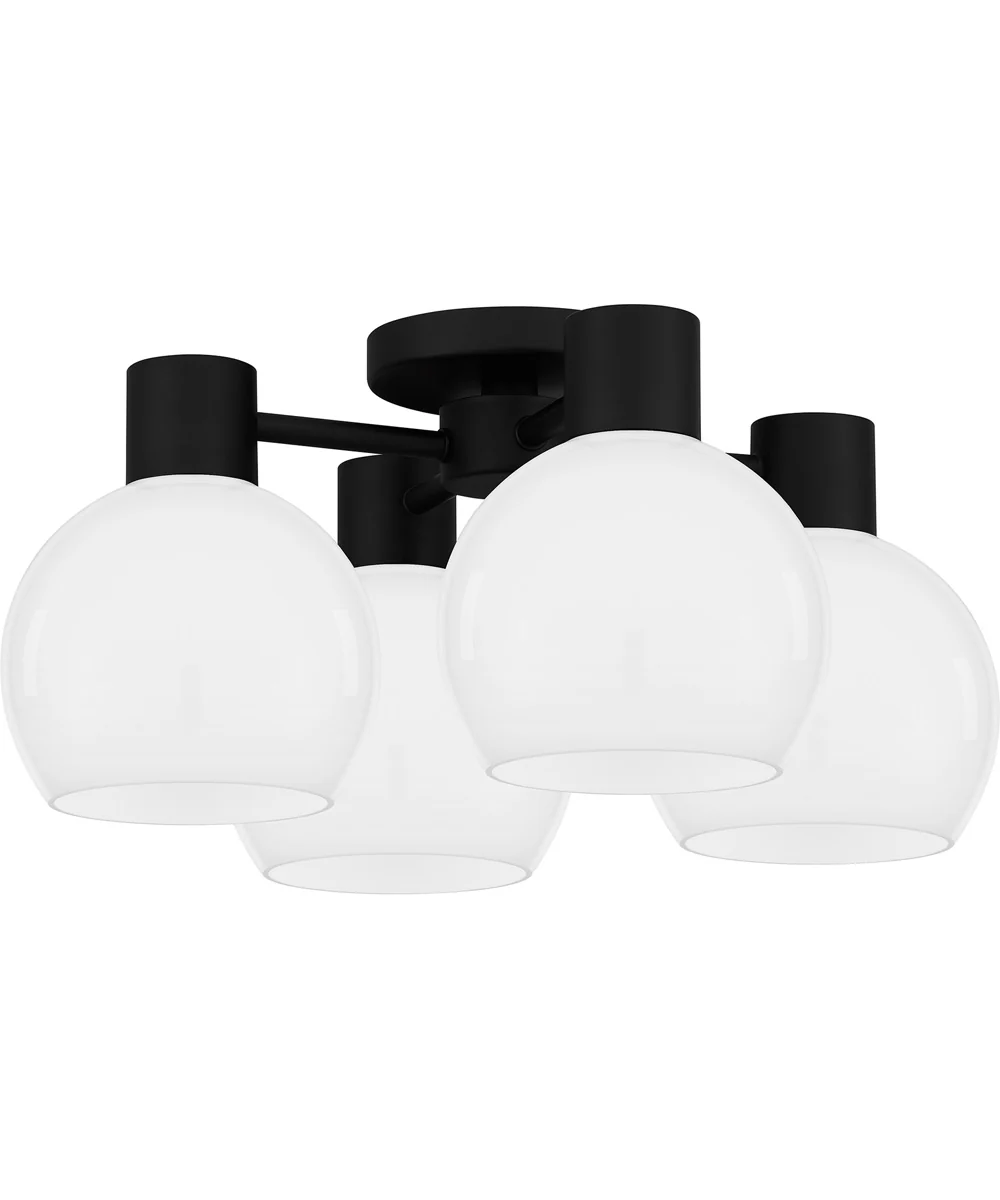 Quoizel Semi-Flush Mount Large 4-light Semi Flush Mount Matte Black - Image 2