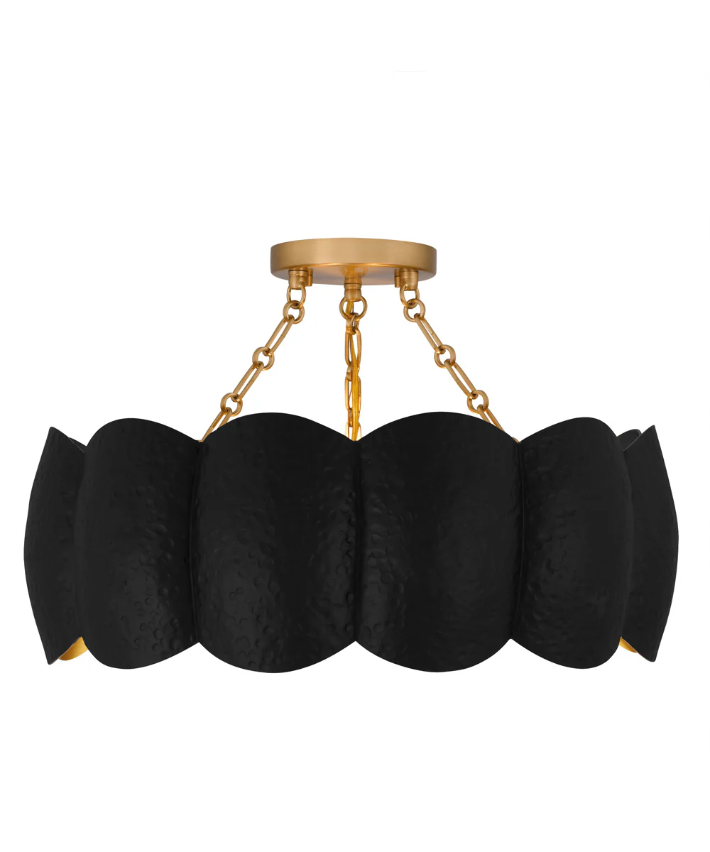 Quoizel Semi-Flush Mount Large 4-light Semi Flush Mount Matte Black - Image 3