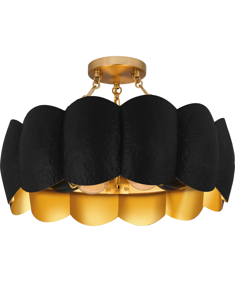 Quoizel Semi-Flush Mount Large 4-light Semi Flush Mount Matte Black - Image 4