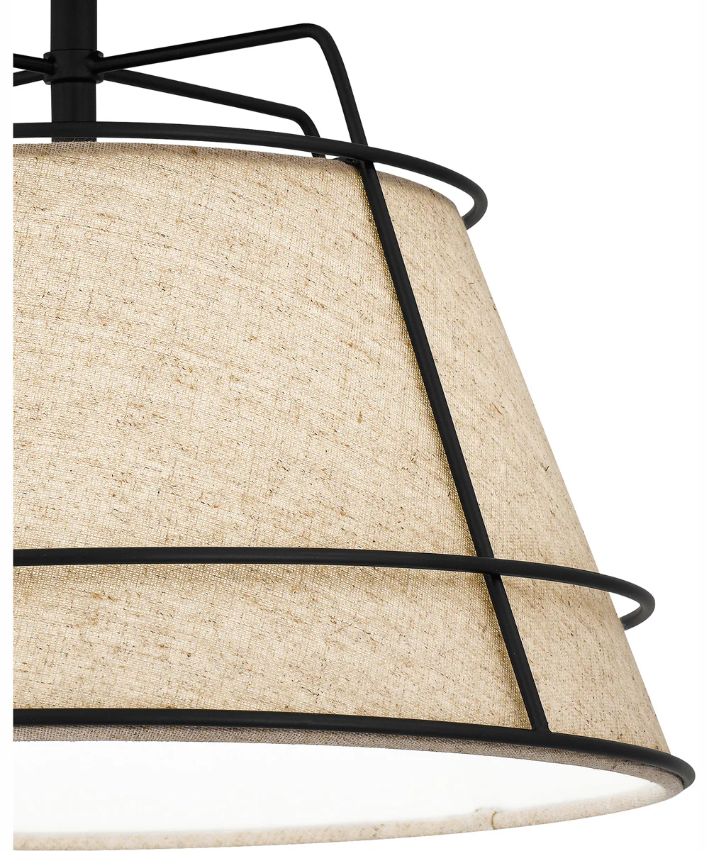 Quoizel Semi-Flush Mount Medium 1-light Semi Flush Mount Matte Black - Image 6