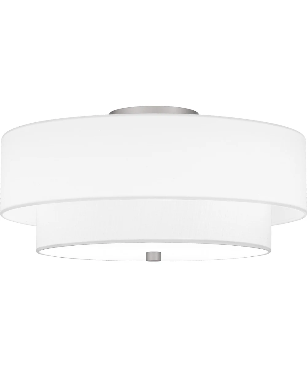 Quoizel Semi-Flush Mount Medium 2-light Semi Flush Mount Brushed Nickel