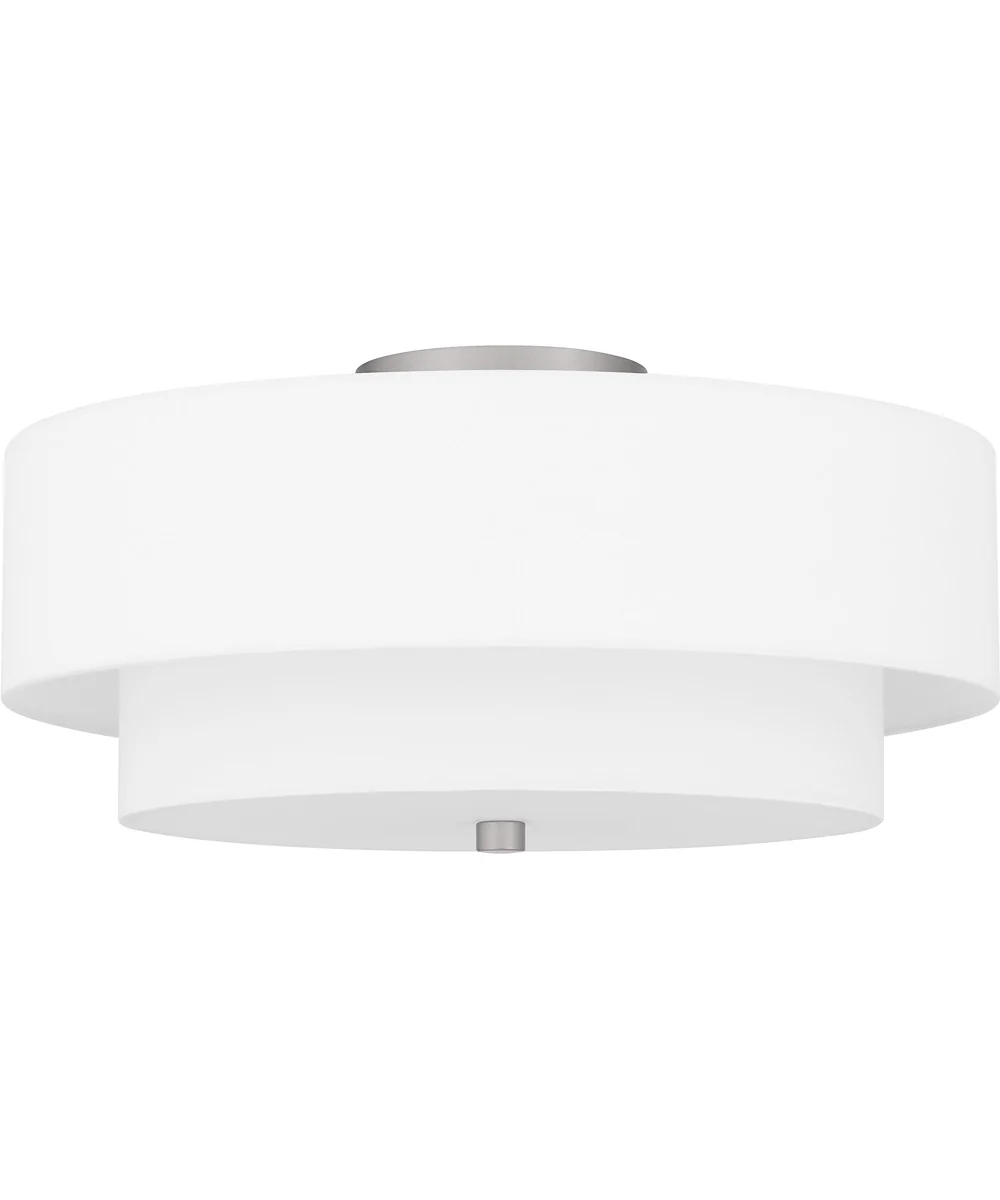 Quoizel Semi-Flush Mount Medium 2-light Semi Flush Mount Brushed Nickel - Image 2