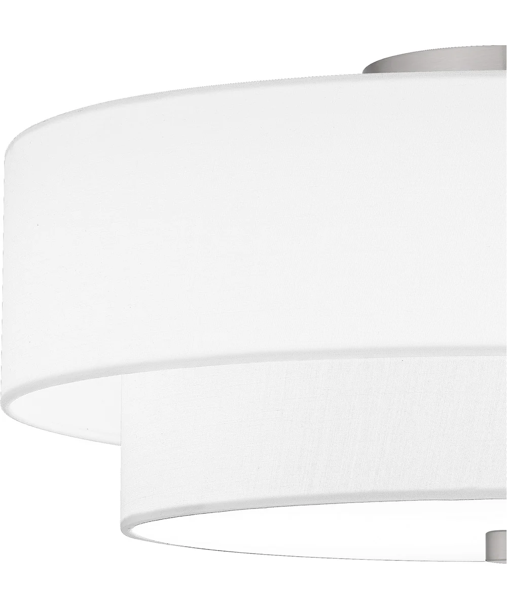 Quoizel Semi-Flush Mount Medium 2-light Semi Flush Mount Brushed Nickel - Image 5