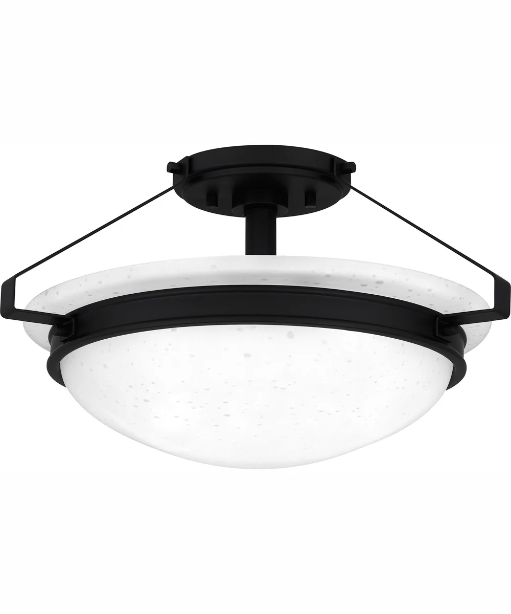 Quoizel Semi-Flush Mount Medium 2-light Semi Flush Mount Matte Black - Image 2