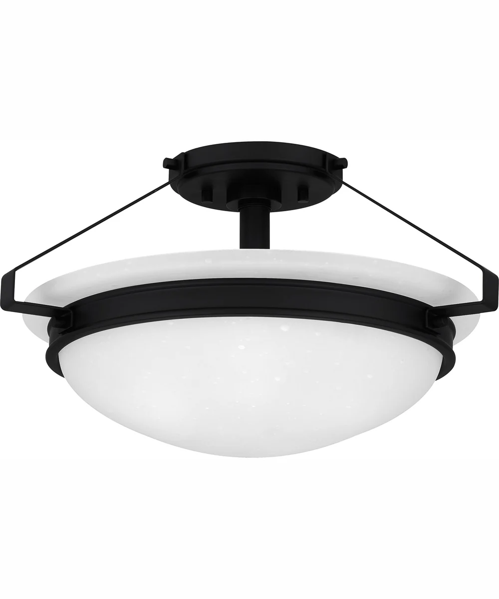 Quoizel Semi-Flush Mount Medium 2-light Semi Flush Mount Matte Black - Image 3