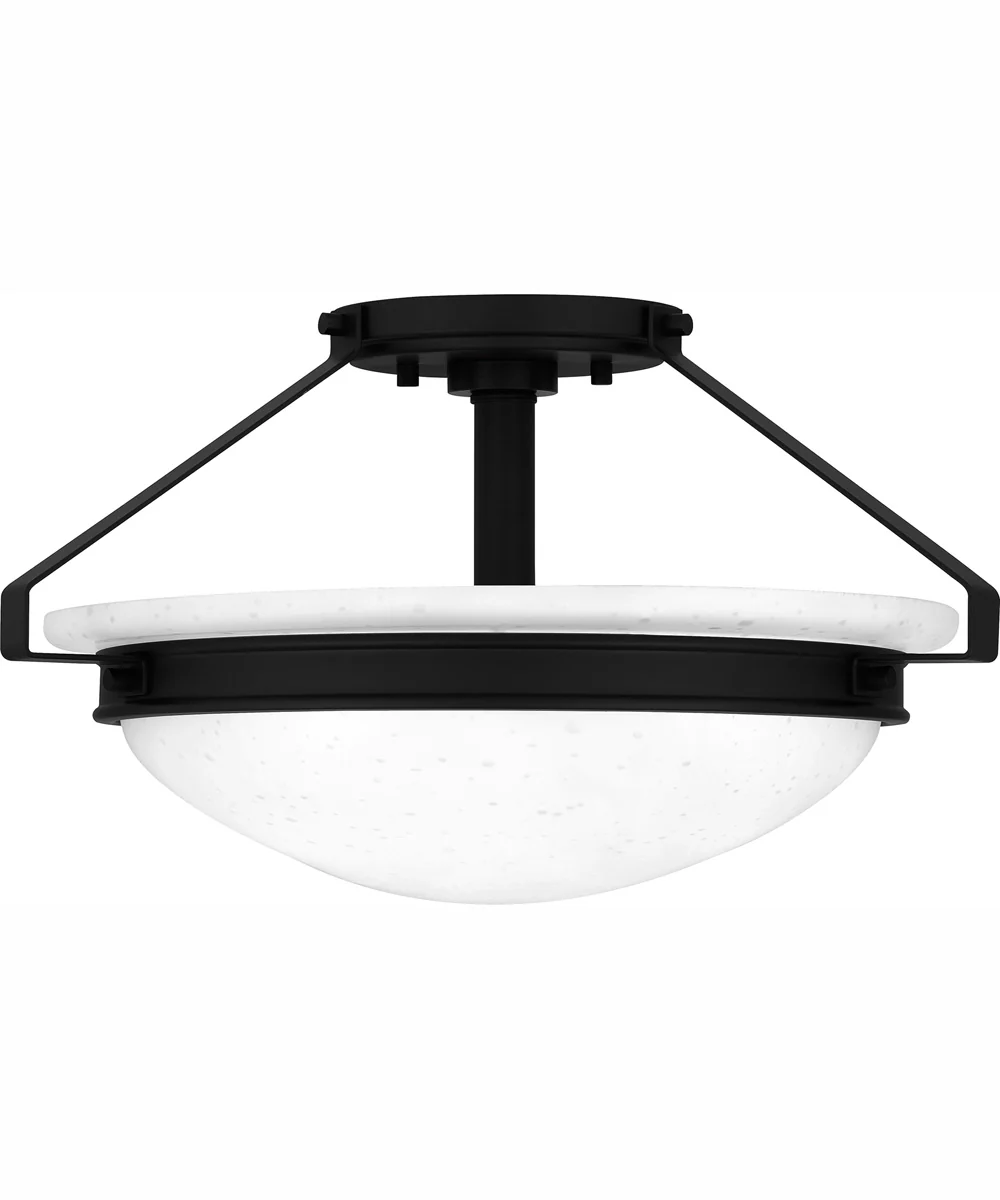 Quoizel Semi-Flush Mount Medium 2-light Semi Flush Mount Matte Black - Image 4