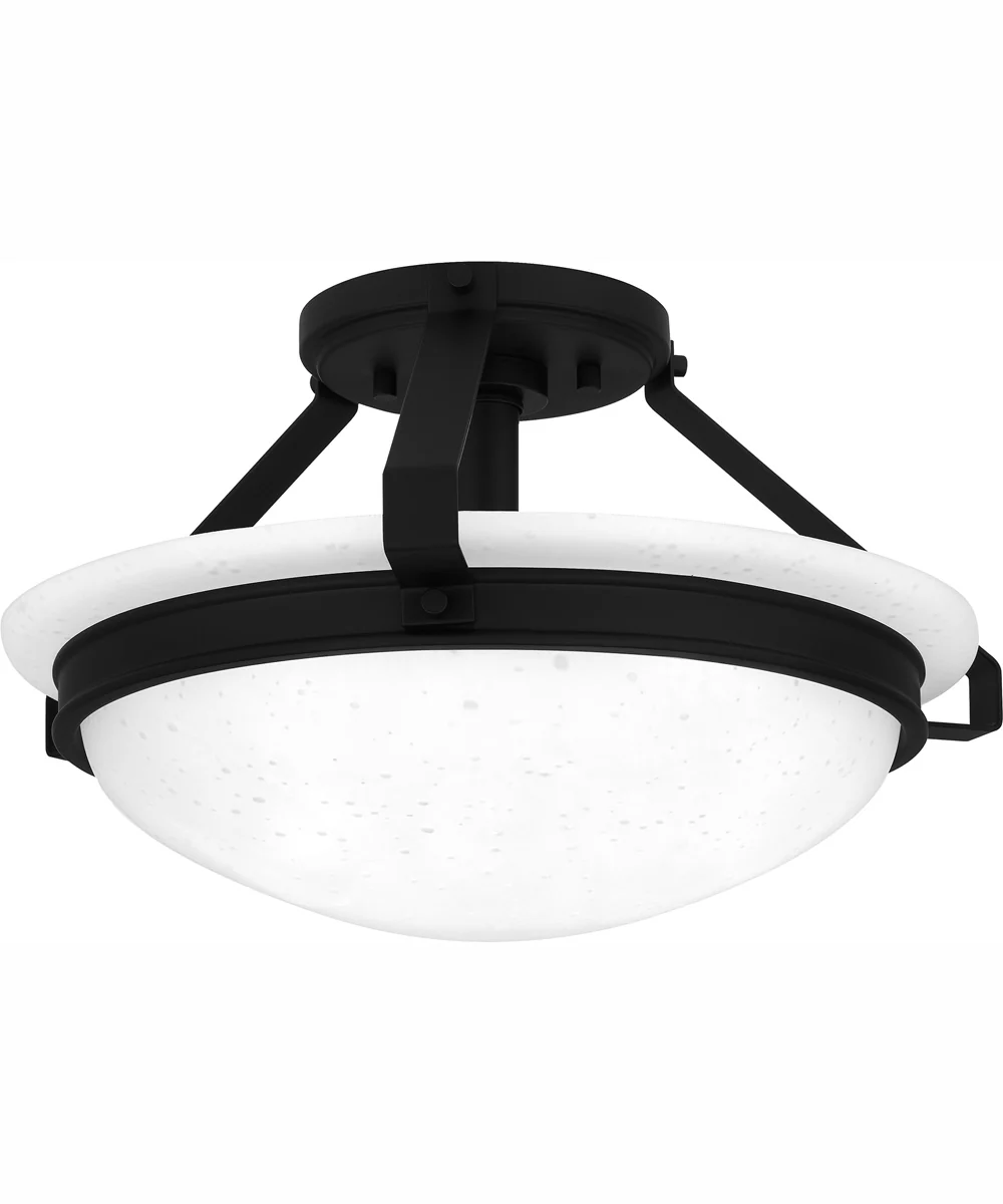 Quoizel Semi-Flush Mount Medium 2-light Semi Flush Mount Matte Black - Image 5