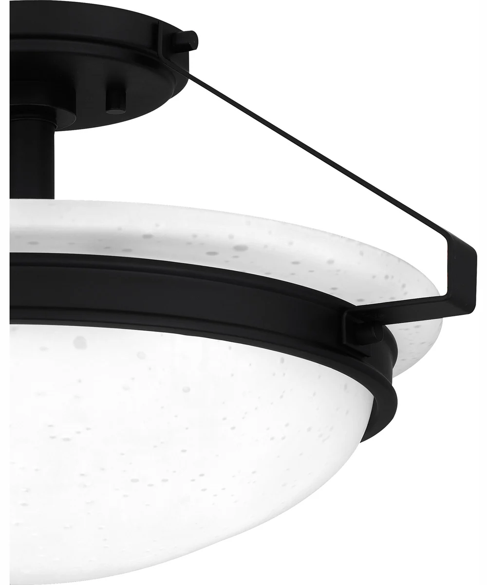 Quoizel Semi-Flush Mount Medium 2-light Semi Flush Mount Matte Black - Image 6
