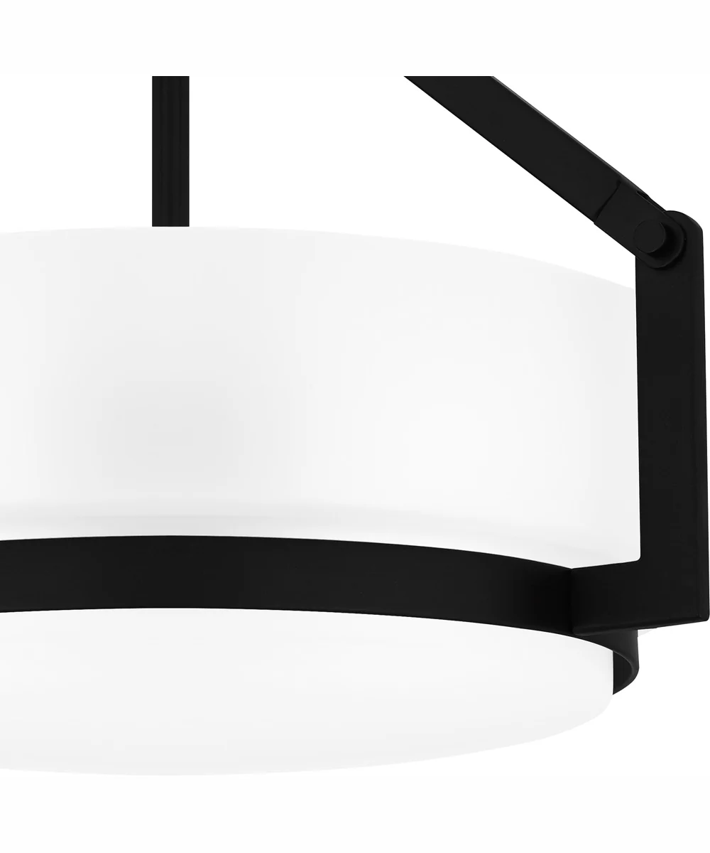 Quoizel Semi-Flush Mount Medium 2-light Semi Flush Mount Matte Black - Image 6