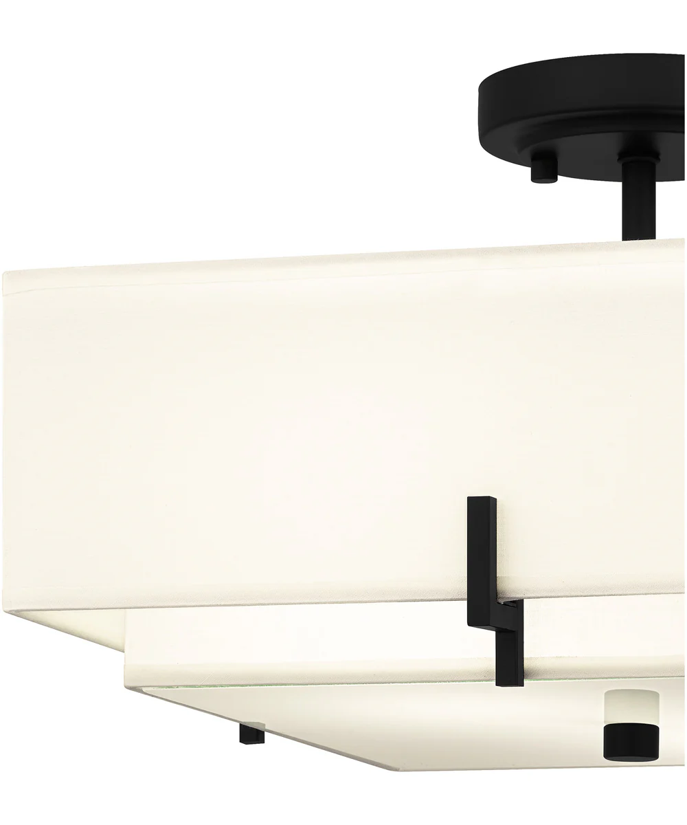 Quoizel Semi-Flush Mount Medium 2-light Semi Flush Mount Matte Black - Image 5