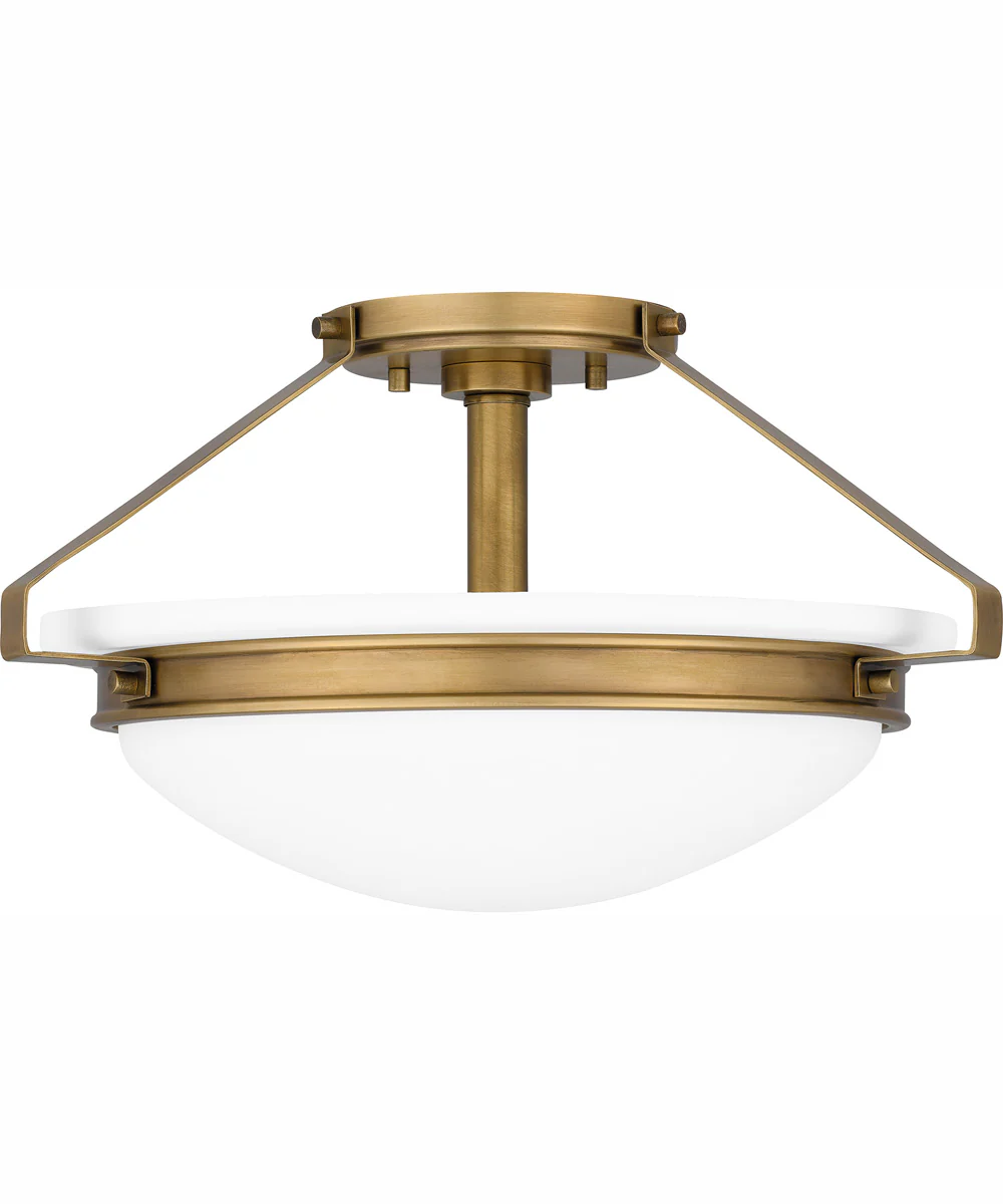 Quoizel Semi-Flush Mount Medium 2-light Semi Flush Mount Weathered Brass - Image 4