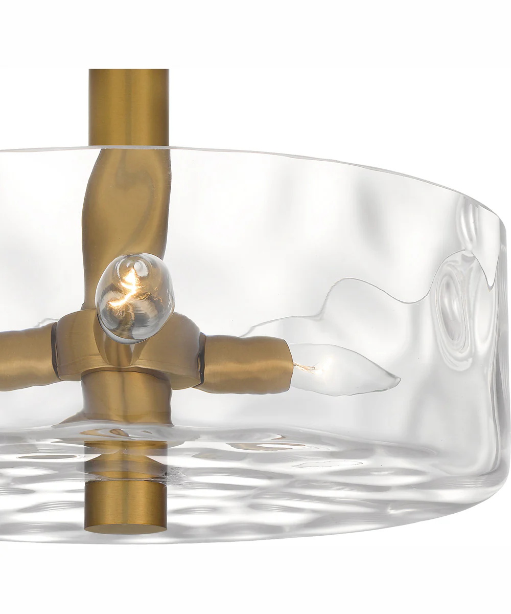 Quoizel Semi-Flush Mount Medium 3-light Semi Flush Mount Aged Brass - Image 6