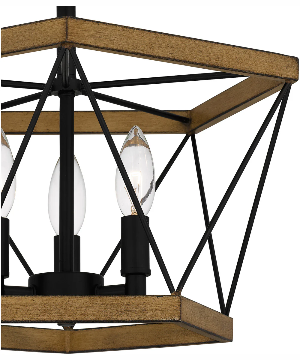 Quoizel Semi-Flush Mount Medium 3-light Semi Flush Mount Aged Walnut - Image 6