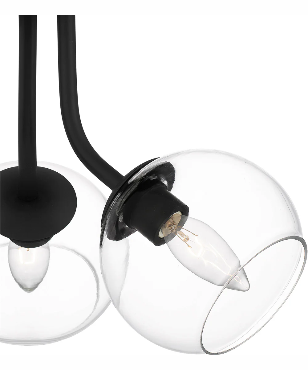Quoizel Semi-Flush Mount Medium 3-light Semi Flush Mount Matte Black - Image 6
