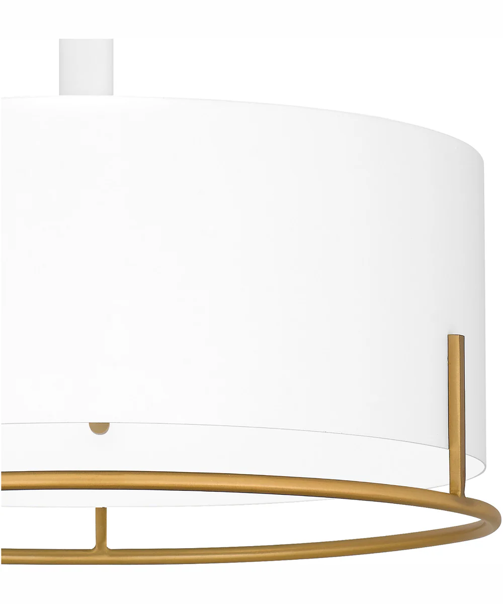 Quoizel Semi-Flush Mount Medium 3-light Semi Flush Mount White - Image 6