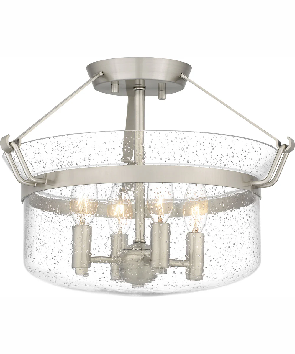 Quoizel Semi-Flush Mount Medium 4-light Semi Flush Mount Brushed Nickel - Image 2