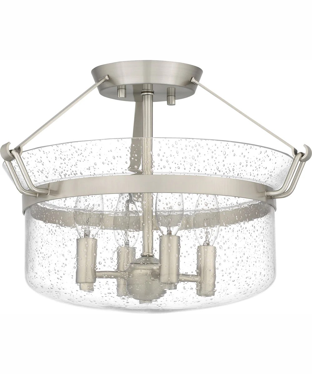 Quoizel Semi-Flush Mount Medium 4-light Semi Flush Mount Brushed Nickel - Image 3