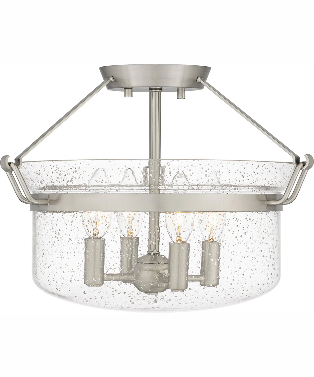 Quoizel Semi-Flush Mount Medium 4-light Semi Flush Mount Brushed Nickel - Image 4