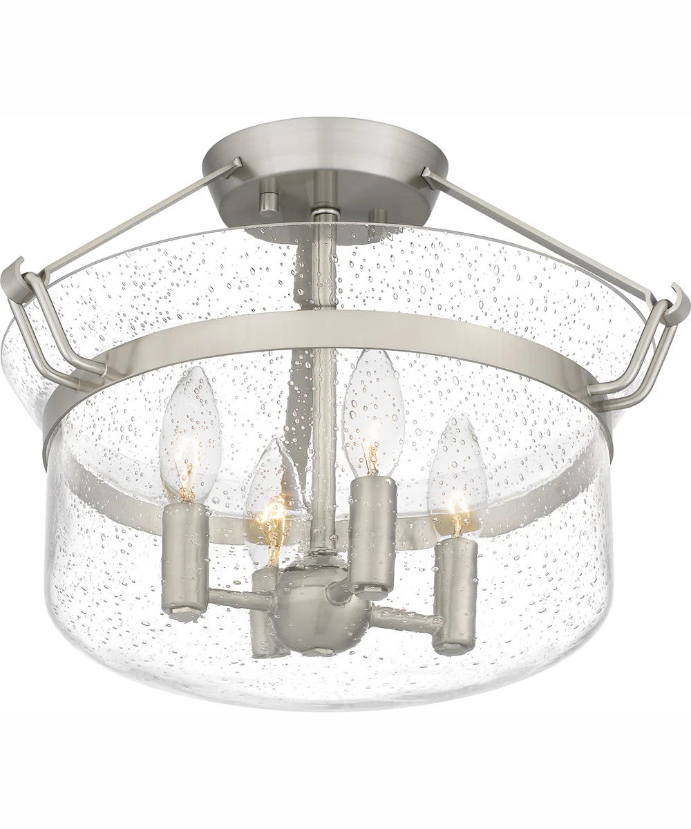 Quoizel Semi-Flush Mount Medium 4-light Semi Flush Mount Brushed Nickel - Image 5