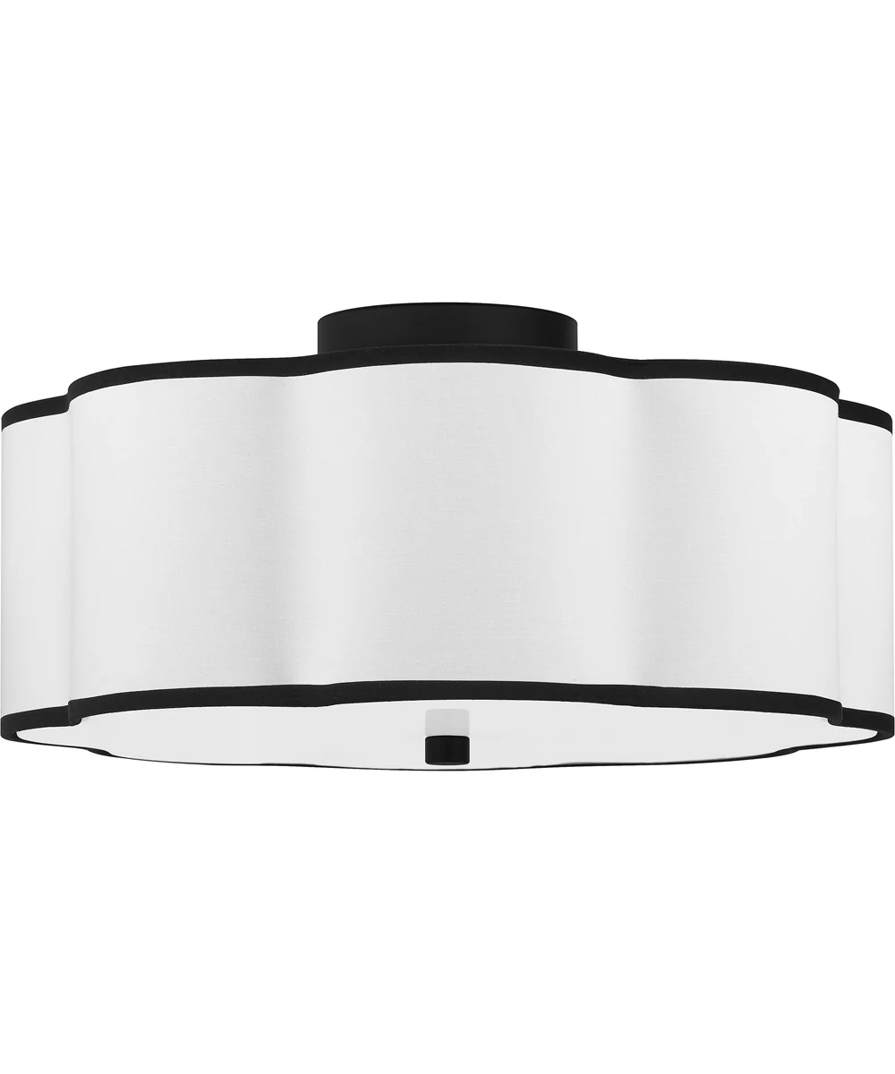 Quoizel Semi-Flush Mount Medium 4-light Semi Flush Mount Matte Black - Image 2