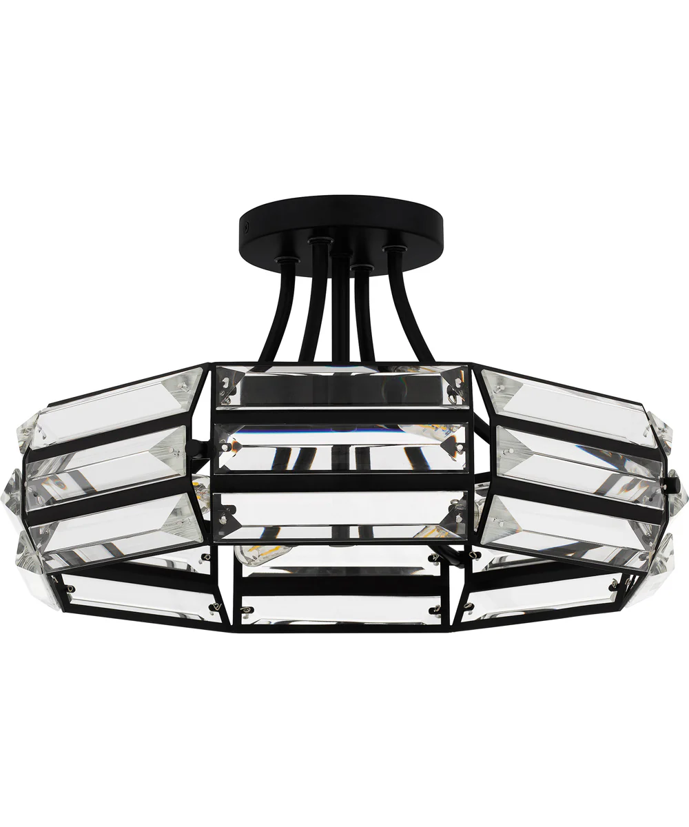 Quoizel Semi-Flush Mount Medium 4-light Semi Flush Mount Matte Black - Image 2