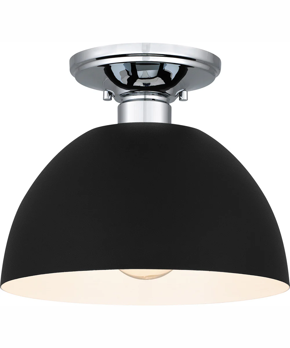 Quoizel Semi-Flush Mount Small 1-light Semi Flush Mount Earth Black - Image 2