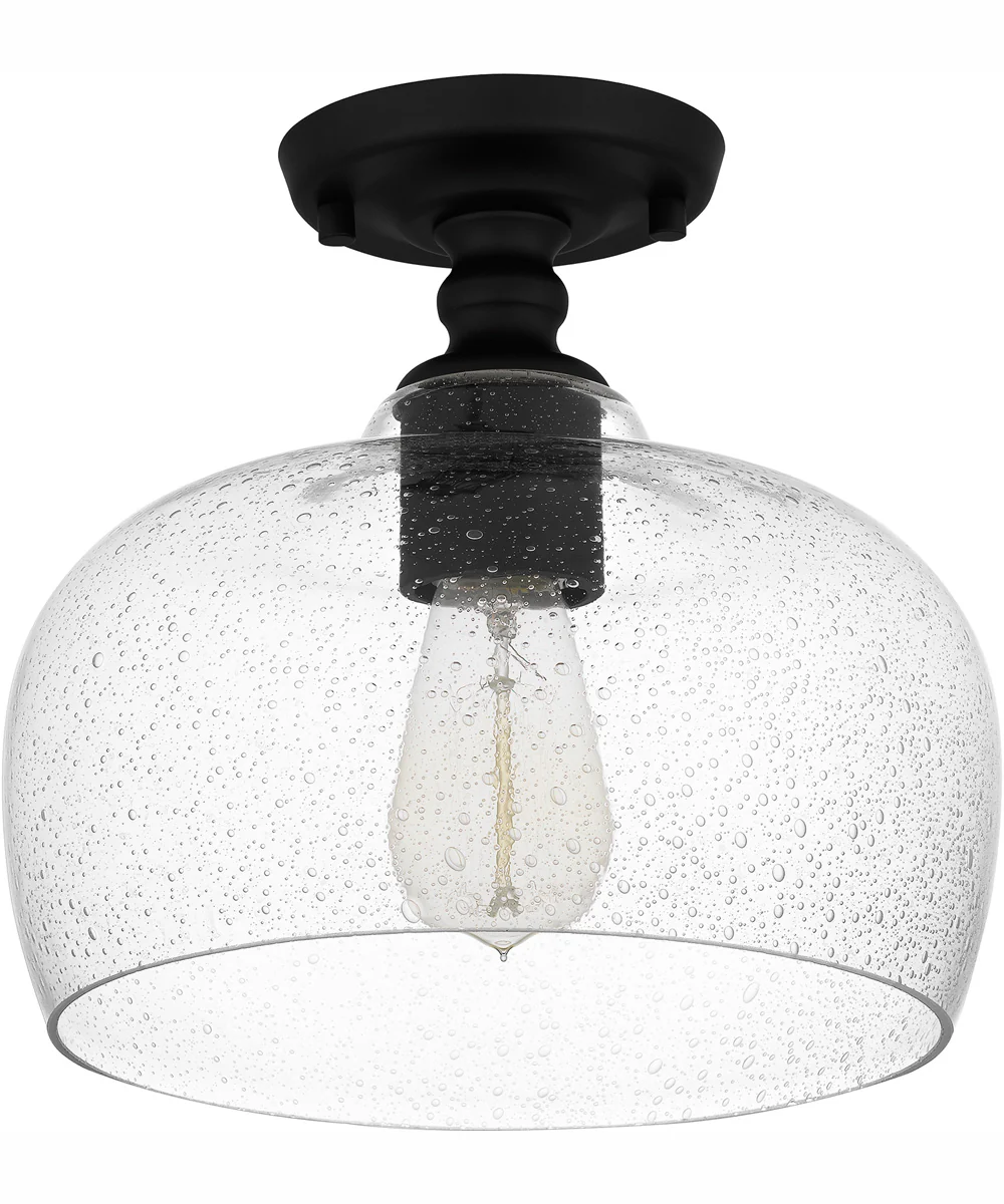 Quoizel Semi-Flush Mount Small 1-light Semi Flush Mount Matte Black - Image 3