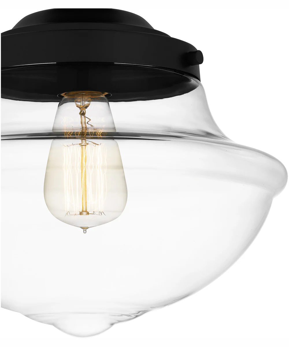 Quoizel Semi-Flush Mount Small 1-light Semi Flush Mount Matte Black - Image 6