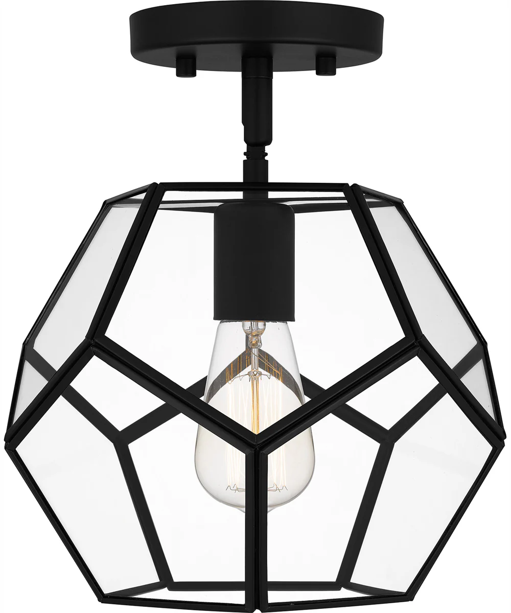 Quoizel Semi-Flush Mount Small 1-light Semi Flush Mount Matte Black - Image 4