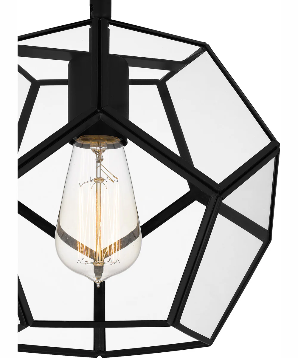 Quoizel Semi-Flush Mount Small 1-light Semi Flush Mount Matte Black - Image 6