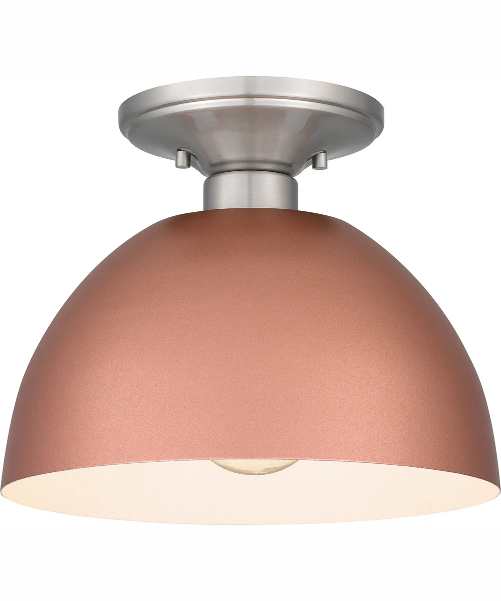 Quoizel Semi-Flush Mount Small 1-light Semi Flush Mount Matte Rose Gold - Image 2