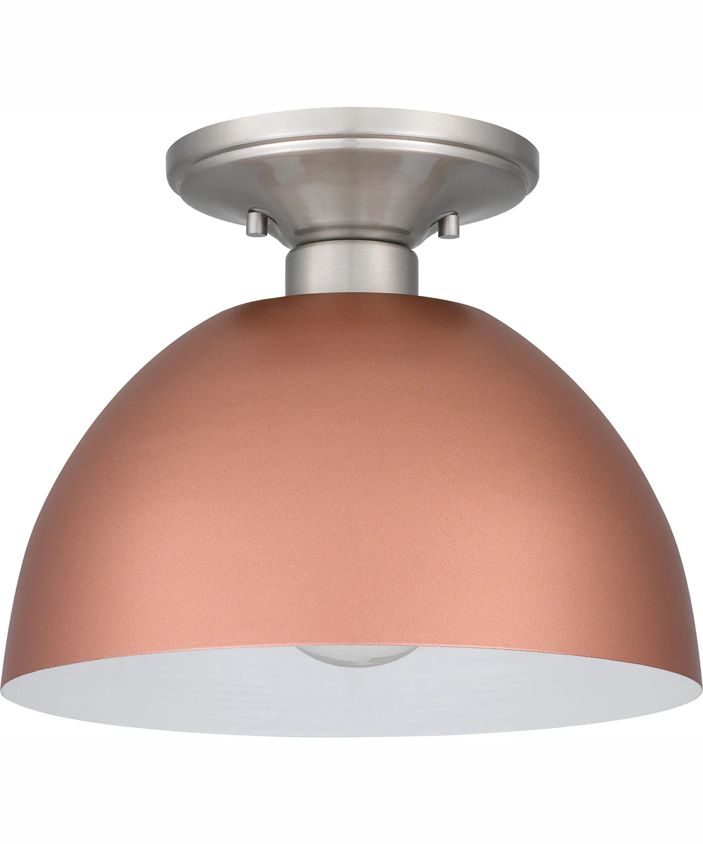 Quoizel Semi-Flush Mount Small 1-light Semi Flush Mount Matte Rose Gold - Image 3